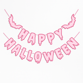 Pink Drip Letter Halloween Banner